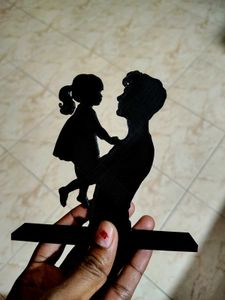Father Daughter Silhouette Showpiece