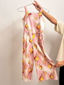 Floral Print Wide Leg Jumpsuit