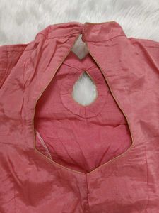 Elegant Pink Embroidered Silk Saree