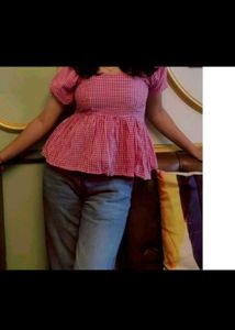 Blue Wide Leg Jeans