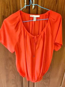 Forever 21 Brand Bright Orange Top