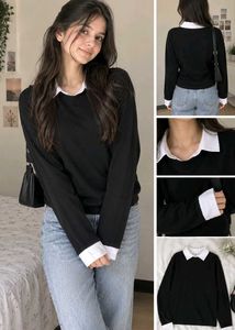 Women's Black &amp; White Sweater