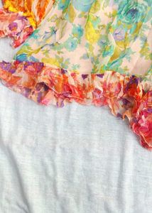 Boho Floral Print Mini Dress