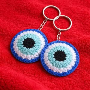 Evil Eye Crochet Keychains 1 pc