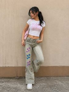 Y2K Embroidered Flare Jeans