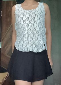 White Lace Halter Top