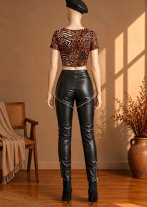 🐆🦓 Animal Print Semi-Sheer Crop Top