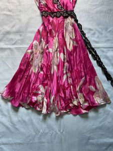 Vibrant Floral Wrap Dress