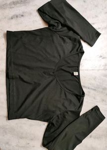 Black deep V-neck Crop top