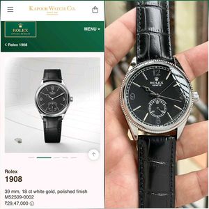 ROLEX 1908 – TIMELESS BLACK &amp; WHITE-GOLD ELEGANCE