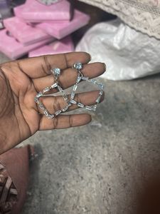 Geometric Crystal Drop Earrings