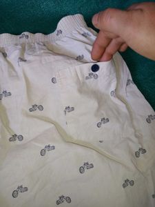 Retro Motorcycle Print Shorts