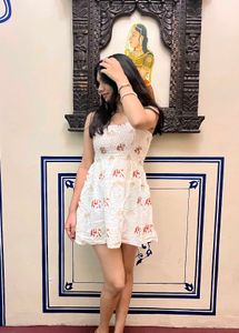 Chic White Elephant Print Dress