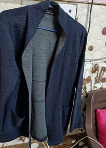 Navy Blue Open Front Cardigan