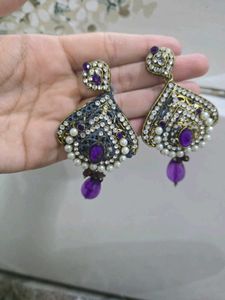 Set of mixed festive and casual earrings