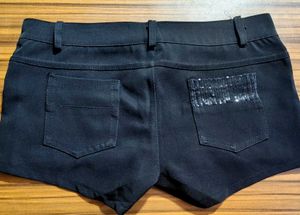 Stylish Black Sequin Shorts