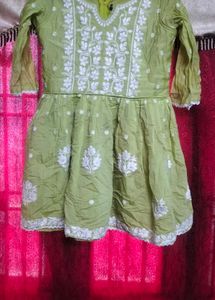 Beautiful Green Chikankari Kurta