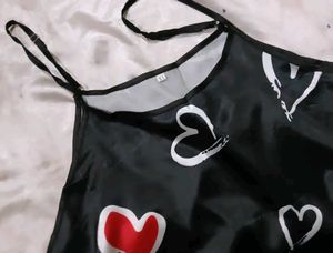 Cute Heart Print Sleep Dress