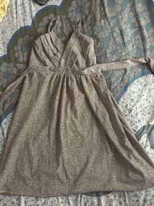 Sparkly V-Neck Mini Dress