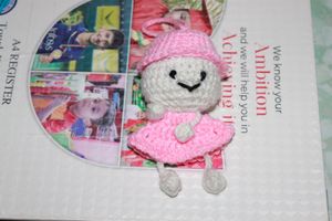 Cute Crocheted Doll Keychain