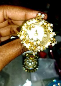 Handmade Kundan Jhumka Earrings
