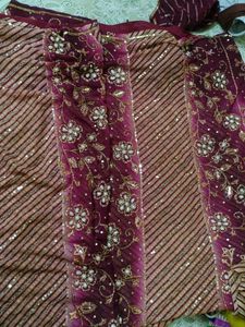 Elegant Sequined Ombre Saree