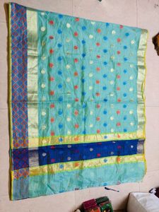 Beautiful Teal Saree with Blouse