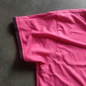 Vibrant Pink Graphic T-Shirt