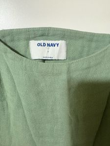 Sage Green Tie-Strap Peasant Top