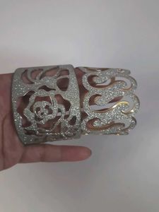 Combo Of Bracelet - Silver Cut Design
