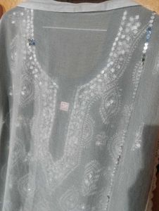 Black Embroidered Chikenkari Kurta With Sharara❣️❣
