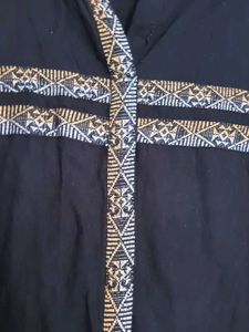 Black Kurta with slight Embroidery