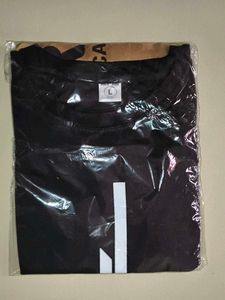 Black T-shirt with Abstract White Design