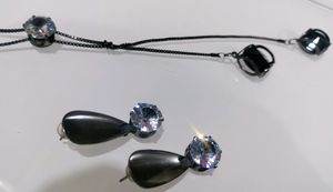 oxidised earrings And Chain