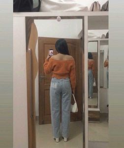 Stylish Ripped Wide Leg Jeans top (set)