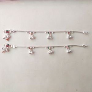 Pure Silver Anklet for baby boys and girls 1 Pair