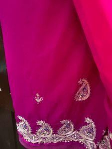 Embroidered Magenta Fabric Most Elegant Design