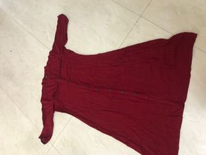 Maroon Button-Down Kurta