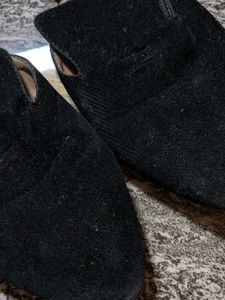 Black Flat Mules