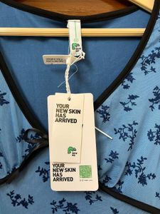 blue v neck floral dress