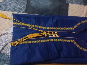 Vintage Blue &amp; Mustard Two-Piece Set