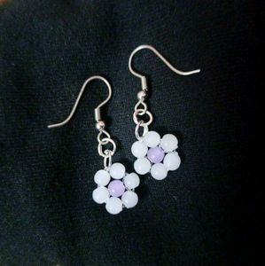 Flower Beaded Earrings