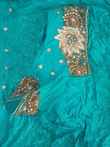 Heavy work Bridal Wear Saree used twice.