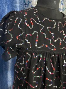 Sparkling Sequin Black Top
