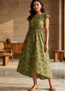 Chic Floral Print Midi Dress