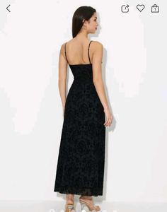 Floral black maxi dress