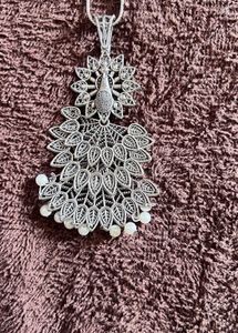 Peacock Design Necklace &amp; Earring Set