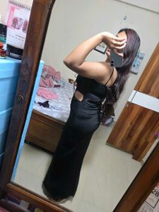 Sleek Black Cutout Maxi Dress