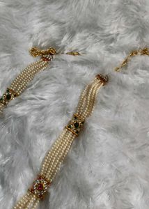 Beautiful Pearl &amp; Stone Necklace Set