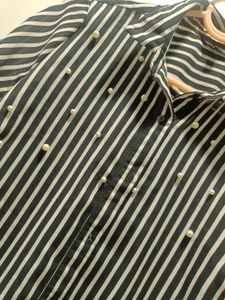 Striped Embellished Women's Shirt